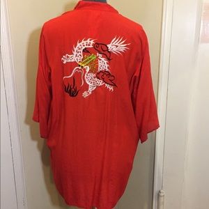 Vintage red dragon kimono